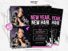 January Booking Flyer New Year Appointment Flyer, Install, Braids, Wig Deals, Book Now, 2025, Premade Business Flyer, Edit in Canva - Etsy January New Year, New Year Hair, Canva Etsy, New Year Hairstyle, Custom Flyers, Logo Diy, Canva Pro, Picture Logo, Braids Wig