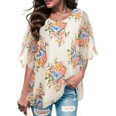 Fantaslook Plus Size Womens Blouses Floral Ruffle 3/4 Sleeve Flowy Tops Mesh Dressy Blouses Tunic Shirts This floral ruffle mesh blouses for women, the perfect addition to any wardrobe. Womens blouses and tops features 3/4 sleeves and a stunning floral design that is sure to turn heads. The mesh fabric adds a touch of elegance while still providing breathability and comfort. The ruffle detailing on this tunic womens tops adds a feminine touch and creates a flattering silhouette that complements Dressy Blouses, Tunic Shirts, Floral Shirts, Womens Blouses, Mesh Blouse, Dressy Blouse, Floral Ruffle, Flowy Tops, Tunic Shirt