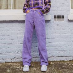 Purple Pants, Vintage Trousers, Y2k Aesthetic Outfits, Rave Wear, Baggy Pants, Straight Trousers, Harajuku Fashion, Straight Pants, Grunge Fashion