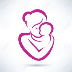 a woman holding a baby in her arms on a white background stock photo and royalty