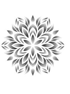 a black and white drawing of a flower