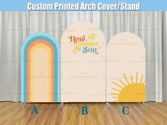 custom printed arch cover / stand