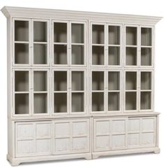 Grand Shabby Chic Glass Front Cabinet - Belle Escape Glass Front Cabinet, Shabby Chic Candlesticks, Painted Bookcase, Painted Display Cabinet, Shabby Chic Candle Holders, Painting Bookcase, Elegant Outdoor Furniture, Creole Cottage, Rustic Bookcase