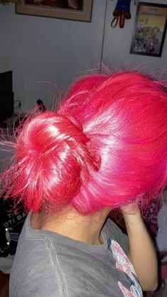 Pink Hair Y2k, Hot Pink Hair Aesthetic, Hairdos For Curly Hair, Y2k Pink, Fluttershy, Hair Dye, Pink Hair, Dyed Hair