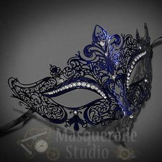 Your Masquerade Event Begins Here. Blue Masquerade Mask, Masquerade Ball Masks, Mardi Gras Masquerade, Luxury Mask, Mascaras Halloween, Halloween Ball, Blue Laser, Ball Mask, Blue Luxury