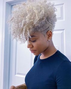 FOLLOW@PINDISCOVERY Curly Hair Up, Natural Hair Haircuts, Tapered Natural Hair, Natural Hair Cuts, Tapered Hair, Natural Hair Short Cuts, Fesyen Rambut