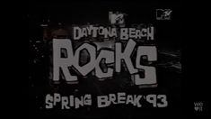 the logo for datton beach rocks spring break's 3 is shown in black and white