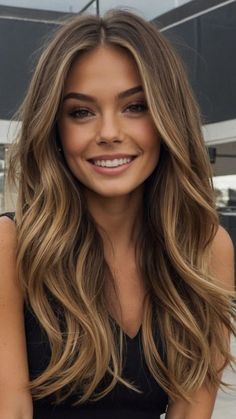 Sunkissed Money Piece, Balayage Without Money Piece, Bronde Caramel Balayage, Bronde Haircolor Brunettes Summer, Dark Spring Hair, Light Brown With Caramel Highlights, Fall Light Brown Hair, Low Lights On Brown Hair Brunettes