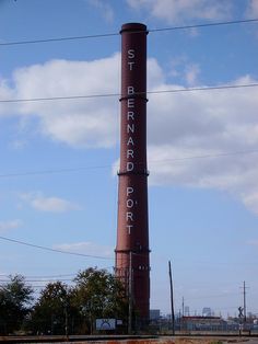 an old factory building with the words st bernard port painted on it's side