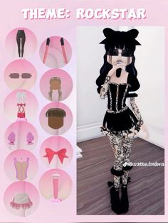 the doll is dressed in all black and has many different outfits for her to wear