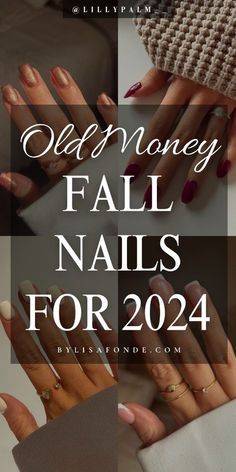 Old Rich Nails, European Fall Nails, Trendy Nails September 2024, Mail Colors For Fall 2024, Old Money Nail Designs, Russian Manicure Design Fall, Napa Valley Nails, Nail Ideas Old Money, Old Money Gel Nails