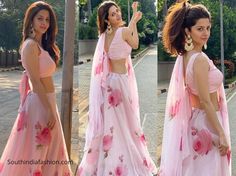 Organza Skirt And Crop Top Indian, Organza Crop Top Lehenga, Organza Skirt And Crop Top, Lehnga Ideas, Pink Organza Lehenga, Organza Skirts, Marriage Dresses, Chiffon Lehenga, Lehenga Pink