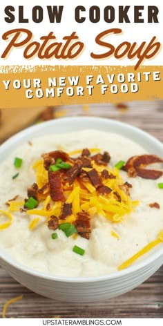 Warm up with a bowl of homemade loaded potato soup, made easy in your slow cooker. Customize with your favorite toppings for a truly satisfying meal. Loaded Potato Soup Crockpot, Crock Pot Potato Soup, Potatoes Crispy, Slow Cooker Potato Soup, Breakfast Sides Dishes, Slow Cooker Potatoes, Potato Soup Crock Pot, Winter Meals, Loaded Potato Soup