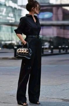 Black Work Outfit, Cute Professional Outfits, Professional Outfits Women, Looks Black, All Black Outfit