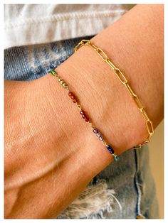 This dainty paper clip bracelet is so cute, you'll never want to take it off! Add it to your stack and you're sure to get some compliments. Details 14k gold fill 6" with 1" extension chain Trendy Link Paperclip Bracelet With Adjustable Chain, Trendy Adjustable Link Paperclip Bracelet, Trendy Beaded Bracelets With Adjustable Chain For Everyday, Trendy Adjustable Paperclip Bracelet With Oval Link, Minimalist Beaded Bracelets With Satellite Chain For Everyday, Modern 14k Gold Filled Everyday Bracelet, Adjustable Paperclip Bracelet With Rectangular Links, Trendy Paperclip Bracelet With Adjustable Rectangular Links, Trendy Adjustable Paperclip Bracelet With Delicate Chain