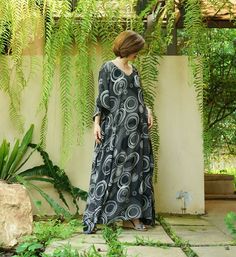 "A soft, comfy, printed light rayon maxi kaftan. A must have piece for this summer. Team this dress with sandal and a big tote to complete a casual chic, or wear it to a garden party, Sunday brunch and beach party. Material: printed light rayon Model is 161 cm. tall with 32\" bust, 28\" waist and 38\" hip Status: ready to ship weight: 315g Measurement: dress (approximately) Width: 43.5\" Bust: 65\" **can fit up to bust max 52\" Hip: 65\" **can fit up to bust max 52\" Length: 52.5\" PLEASE PROVID Casual Printed Tunic Maxi Dress, Printed Oversized Maxi Dress, Oversized Printed Maxi Dress, Printed Black Maxi Dress For Beach Season, Black Printed One Size Dress, Casual Black Printed Beach Dress, Black Printed Maxi Dress For Vacation, Black Printed Maxi Dress Free Size, Spring Black Maxi Dress Free Size