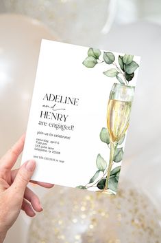 Champagne Eucalyptus Engagement Party Invitations | Printable Instant Download | Editable Template D E M O  Demo this item now! Copy and paste the URL below to demo: https://www.corjl.com/d/1GAENF P E R S O N A L I Z E 1. After purchasing, you will receive an email from Corjl with a link to access and edit your item. You can also go directly to Corjl.com and use your order info to login and access your purchased items. 2. Personalize your items, then save or approve the proofs. 3. Download your Engagement Party Dinner, Cocktail Engagement Party, Winter Engagement Party, Engagement Invites, Backyard Engagement, Backyard Engagement Parties, Engagement Party Diy, Engagement Party Themes, Engagement Party Planning