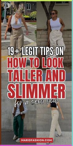 Look taller and slimmer with 18 simple tricks designed for petite women. These easy-to-implement tips will help you enhance your silhouette and achieve a streamlined appearance, boosting your confidence and style.	petite | petite fashion | petite outfits | petite body types | petite tips | how to look taller and slimmer | how to look taller and slimmer outfits | how to look instantly slimmer | how to look taller and slimmer | petite fashion over 50 | petite fashion trends | petite guide | petite style guide Petite Fashion Over 50, Look Taller And Slimmer, Fashion 23, Outfits For Petite, Petite Body Types, Pool Party Outfits, Body Types Women, Flattering Outfits, Fashion Petite