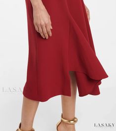 Lasaky - Stylish Sleeveless Irregular Hem Bodycon Maxi Dress in Solid Color Irregular Skirt, Basic Skirt, Bodycon Maxi Dresses, Irregular Hem, Solid Color Dress, Skirt Skirt, Color Dress, Types Of Skirts, Flare Skirt