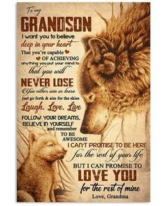 a poster with two wolfs and the words to my daughter on it's back