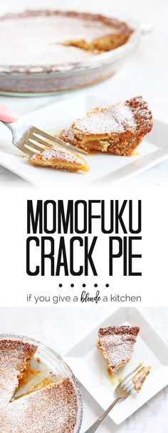 Momofuku Crack Pie recipe - it's so addicting, no wonder they call it crack pie! | www.ifyougiveablondeakitchen.com Beer Nails, Weight Watcher Desserts, Netflix App, Horse Vintage, Thanksgiving Pies, Low Carb Dessert, Milk Bar