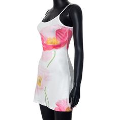 Please refer to our sizing chart for a guideline when choosing a size. 5 business days order processing time. 90% polyester 10% spandex Fitted Floral Print Backless Mini Dress, Fitted Printed Mini Dress With Spaghetti Straps, Fitted Spaghetti Strap Printed Mini Dress, Floral Print Bodycon Dress With Spaghetti Straps, Chic Floral Print Bodycon Dress With Spaghetti Straps, Chic Spaghetti Strap Floral Bodycon Dress, Chic Spaghetti Straps Bodycon Dress With Floral Print, Floral Print Bodycon Mini Dress With Spaghetti Straps, Fitted Floral Print Slip Dress For Summer