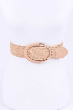 Width - 1.85"One Size / Stretch Belt (Appx. 38.75")Buckle ClousureComposition - Polyurethane & Mix MetalsLead & Nickel Compliant Trendy Beige Summer Belt, Trendy Beige Belt For Summer, Adjustable Spring Belt With Buckle, Beige Adjustable Belt For Spring, Spring Adjustable Beige Belt, Adjustable Beige Belt For Spring, Casual Beige Belts For Summer, Beige Belts For Summer, Casual Belt With Buckle Closure For Spring