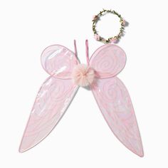 Claire's Pink Garden Fairy Costume Set - 2 Pack Fairy Costume Pink, Garden Fairy Costume, Masque Halloween, Piercing Kit, Costume Set, Easy Costumes, Garden Fairy, Pink Garden, Floral Headpiece