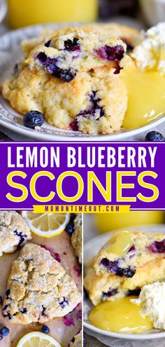 These easy Lemon Blueberry Scones are anything but dry or tasteless! Moist and packed with an irresistible freshness, they're the perfect summer breakfast. Put this fruit scone recipe on your brunch food ideas too! Lemon Blueberry Scones Recipe, Lemon Blueberry Scones Recipe Easy, Lemon Blueberry Drop Scones, Blueberry Lemon Scones Easy, Gluten Free Lemon Blueberry Scones, Fruit Scones Recipe, Best Brunch Recipes