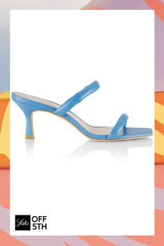 Two-Strap Heeled Leather Sandals Heels Pumps, Strap Heels, Saks Fifth, Saks Fifth Avenue, Leather Sandals, Spring Fashion