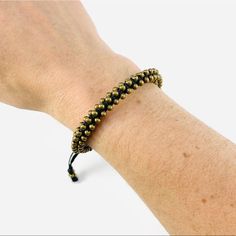 Nwot Black Cord Bracelet | Gold Tone Brass Beads | Adjustable With Slip Knot | Fits A Size 7" - 11.5" | 2 Available, Listing Is For 1 Bracelet Only Slip Knot Bracelets, Slip Knot, Bracelet Knots, Brass Beads, Knot Bracelet, Cord Bracelet, Cord Bracelets, Bracelet Gold, 7 11