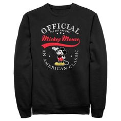 Who knew that dressing "mousey" could be so cute!? Celebrate Walt Disney's most iconic character and all his beloved friends with these cozy new officially licensed Mickey Mouse and Friends sweatshirts for men! All of your favorites like Mickey Mouse, Minnie Mouse, Goofy, Pluto, Donald Duck, and more are featured across these adorable Mickey designs that are perfect for your next trip to Disneyland! You'll never want to take off these perfectly soft Disney sweatshirts! Disney Letter Print Sweatshirt For Winter, Disney Character Print Black Sweatshirt, Black Disney Character Print Sweatshirt, Mickey Mouse Sweatshirt For Winter Streetwear, Winter Disney Cotton Sweatshirt, Disney Cotton Sweatshirt For Winter, Fall Streetwear Mickey Mouse Tops, Disney Sweatshirt For Winter Fan Events, Disney Graphic Print Sweatshirt For Fall