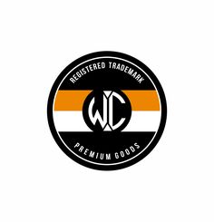 a black and orange circle with the word, western trademan premium goods on it