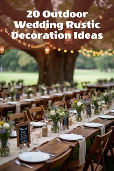 an outdoor wedding rustic decoration ideas