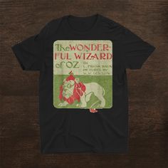 a black t - shirt with an image of a wizard on it's chest