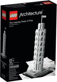 the lego architecture model is in its box