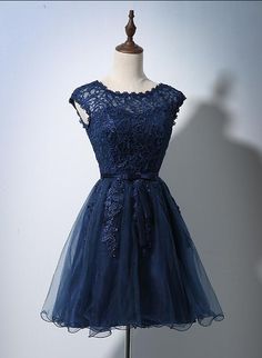 cute navy blue homecoming dress 2019,#dress#cutedress#shortdress#teen#teenfashion Blue A-line Bridesmaid Dress For Prom, Blue Tulle Bridesmaid Dress For Prom Season, Blue Tulle Bridesmaid Dress For Prom, Blue Fitted Tulle Bridesmaid Dress, Fitted Blue Tulle Bridesmaid Dress, Homecoming Dresses Short Blue, Navy Blue Short Dress, Celestial Dress, Lace Homecoming Dress