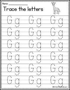 trace the letters and numbers worksheet for children to practice their handwriting with an animal