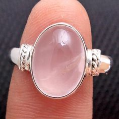 AAA Solid Rose Quartz Gemstone Ring Stylish Ring 925 Sterling Silver Jewelry Handmade Designer Ring Size US All Size Jewelry -ar4156( Stamped 925 )MATERIAL -       925 STERLING SILVERGEMSTONE - Rose QuartzRING SIZE -       US All SizeSTONE SIZE   - 14 x 10  mmRING WEIGHT  - 4.5 GRAMS COLOR  -    AS SEEN IN PICTURE Pink Sterling Silver Ring With Stone Setting, Pink Moonstone Sterling Silver Ring For Anniversary, Pink Sterling Silver Moonstone Promise Ring, Pink Rings With Natural Stones For Anniversary, Pink Oval Moonstone Ring In Sterling Silver, Tiffany Bracelet Silver, Gemstone Bangle Bracelets, Gemstone Bangle, Stylish Rings