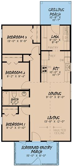 the floor plan for a two story house