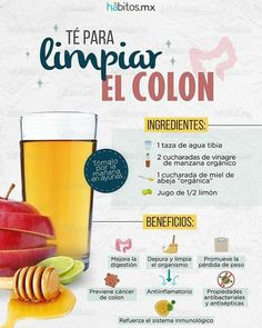 Limpia el colon Fruit Health Benefits, Natural Detox, Healthy Juices, Detox Diet, Detox Drinks, Health Remedies, Herbal Remedies