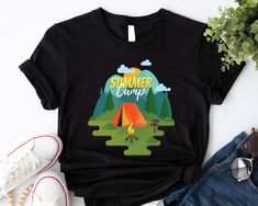 Summer Camp Shirt, Camp Lover Shirt, Summer Vacation Shirt, Camp Life Shirt, Family Vacation Tees, Camping Family Gift, Camping Crew Shirts Thank you for visiting our shop. This special Summer Camp t-shirt is part of our unique camping collection. Please order for your loved one. HOW TO PLACE YOUR ORDER * Choose your t-shirt color * Choose your size * Choose your design and text color * PLEASE make sure all your order's steps PRODUCT DESCRIPTION T-shirt feels soft and light, with just the right Camping Crew Shirts, Summer Camp Shirt, Camping Family, Camp Life, Camp Shirt, Camping Life, Family Camping, Vacation Shirts, Crew Shirt