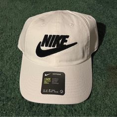 Nike Heritage86 White Hat Cap With Black Velcro Logo Women’s Small Velcro Patches Included To Put On Hat Brand New, Never Used Nike Casual Baseball Cap With Curved Bill, Nike Casual Snapback Hat, Casual Nike Baseball Cap, Casual Nike Dad Hat, Classic Nike Adjustable Baseball Cap, Nike Casual Baseball Cap For Streetwear, Nike Casual Dad Hat For Streetwear, Nike Casual Hat With Curved Visor, Nike Casual Visor Hat