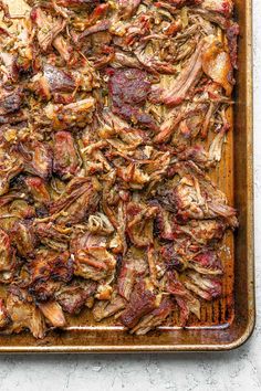 the meat is cooked and ready to be put in the oven on the baking sheet