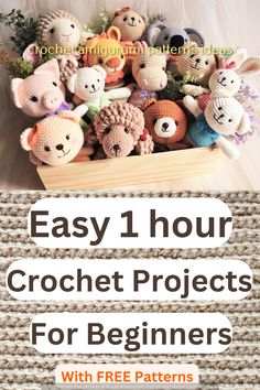 crochet projects for beginners with free patterns easy 1 hour crochet projects for beginners