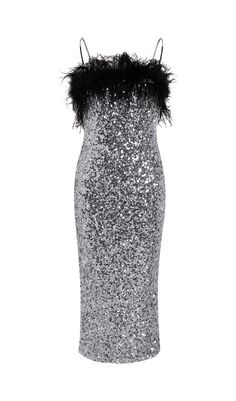 This SEQUINED FEATHER SLIM SUSPENDER DRESS is the perfect choice for any special occasion. Crafted with luxurious sequins and feathers, this dress reflects a sophisticated, exclusive style. The slim suspender silhouette gracefully hugs your curves to create a stunningly glamorous look. Feel your best in this elegant and timeless piece. Gentle Dry Clean OnlyColour may vary due to lighting on images. The product images (without model) are closest to the true colour of the product.Item runs true to size chart and is cut to suit our size chart. Please refer to our size chart for the best fit. Do not size up or down.