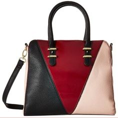 Steve Madden Blala Leather Colorblock Crossbody Nwt Bag. Shades Of Black Burgundy Pink, Crossbody Or Handles, Zip Closure, Stunning Colorblock Pebbled Leather. Nwt Chic Leather Shoulder Bag With Color Block, Chic Leather Color Block Shoulder Bag, Chic Leather Color Block Bag, Color Block Leather Bags, Chic Two-tone Bags, Red Double Handle Shoulder Bag For Work, Chic Color Block Shoulder Bag For Shopping, Chic Square Color Block Bags, Chic Color Block Shopping Bags