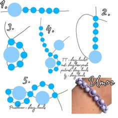 the instructions for how to make a beaded bracelet