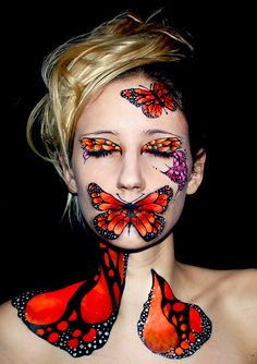 Fantasy Insect, Fairy Costume Makeup, Face Painting Competition, Paint Butterflies, Butterfly Face Painting, Designs To Paint, Butterfly Halloween Costume, Butterfly Halloween