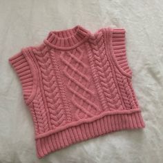 Zara Pink Sweater. Only Tried On. Never Worn Out. Zara Sweater Vest For Winter, Fitted Pink Zara Sweater, Zara Cozy Fitted Tops, Zara Sleeveless Sweater For Winter, Zara Sleeveless Winter Sweater, Zara Sweater, S Crew, Pink Sweater, Colorful Sweaters